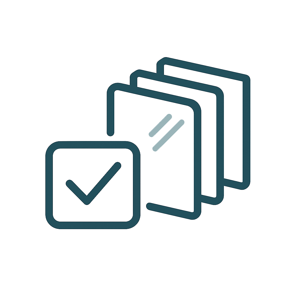 Icon showing how to find glass and mirror products on the website