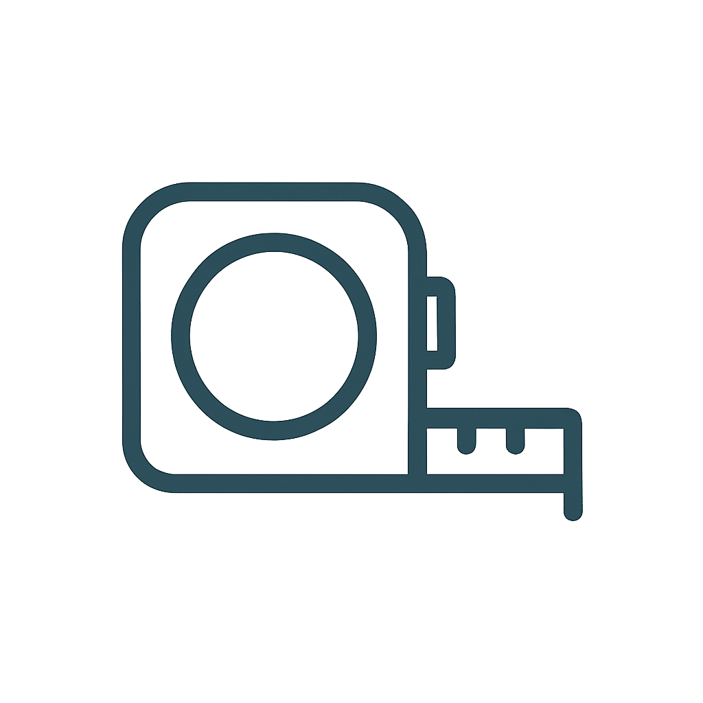 Icon showing how to select glass or mirror sizes online