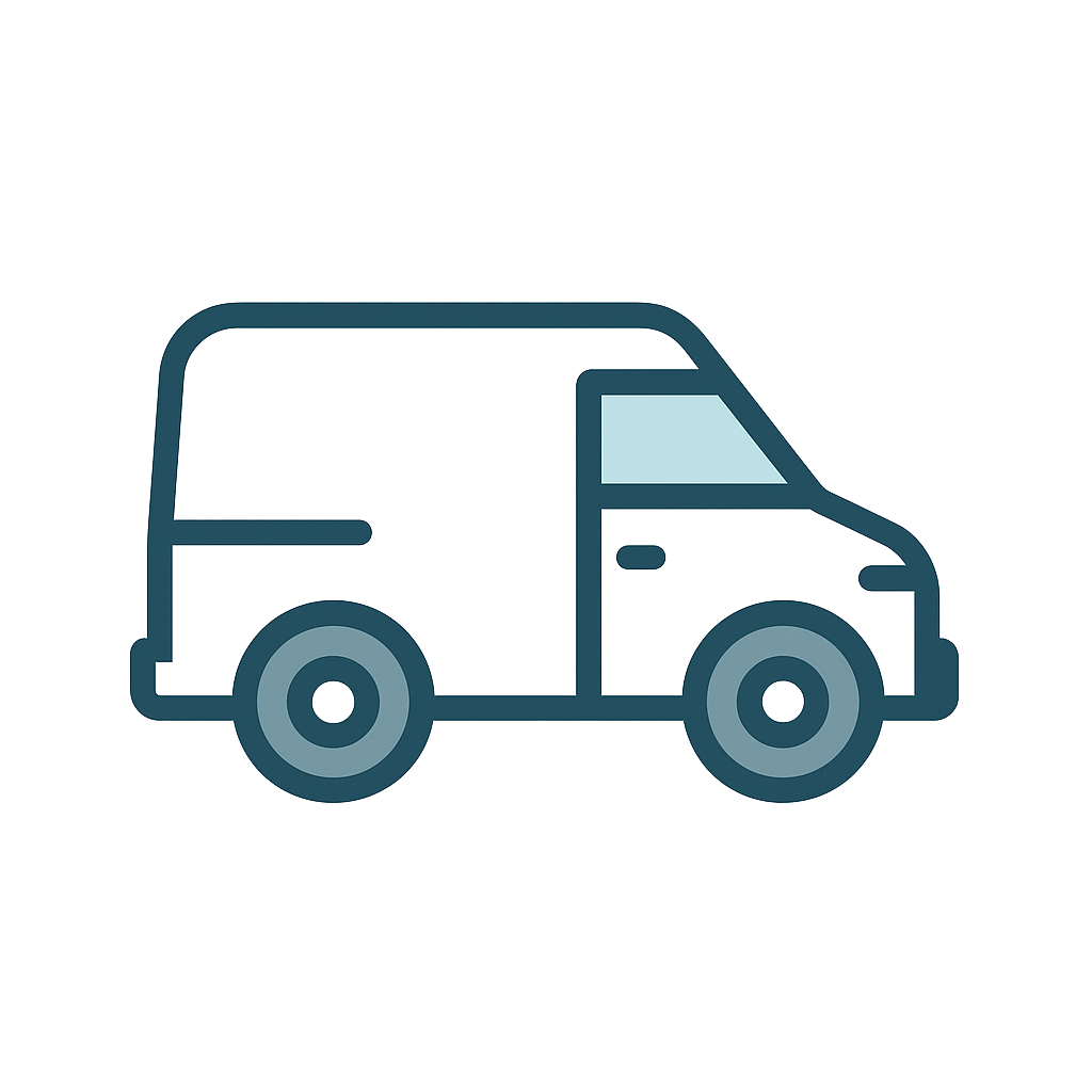 Icon showing guaranteed glass delivery after ordering online